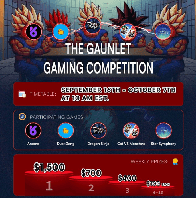 airdrops for The Gaunlet Gaming Competition