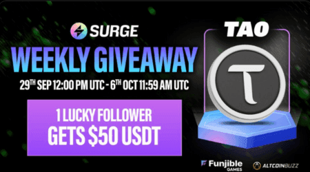 airdrops for Surge - NEW WEEKLY GIVEAWAY WITH $TAO 