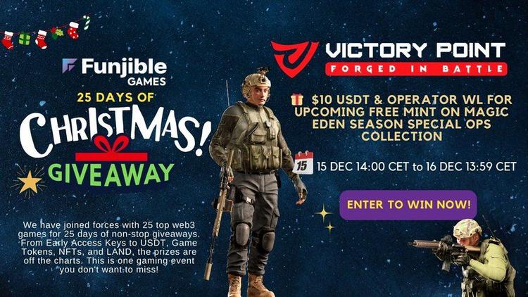 airdrops for Funjible Games X Victory Point Christmas Advent Calendar Giveaway