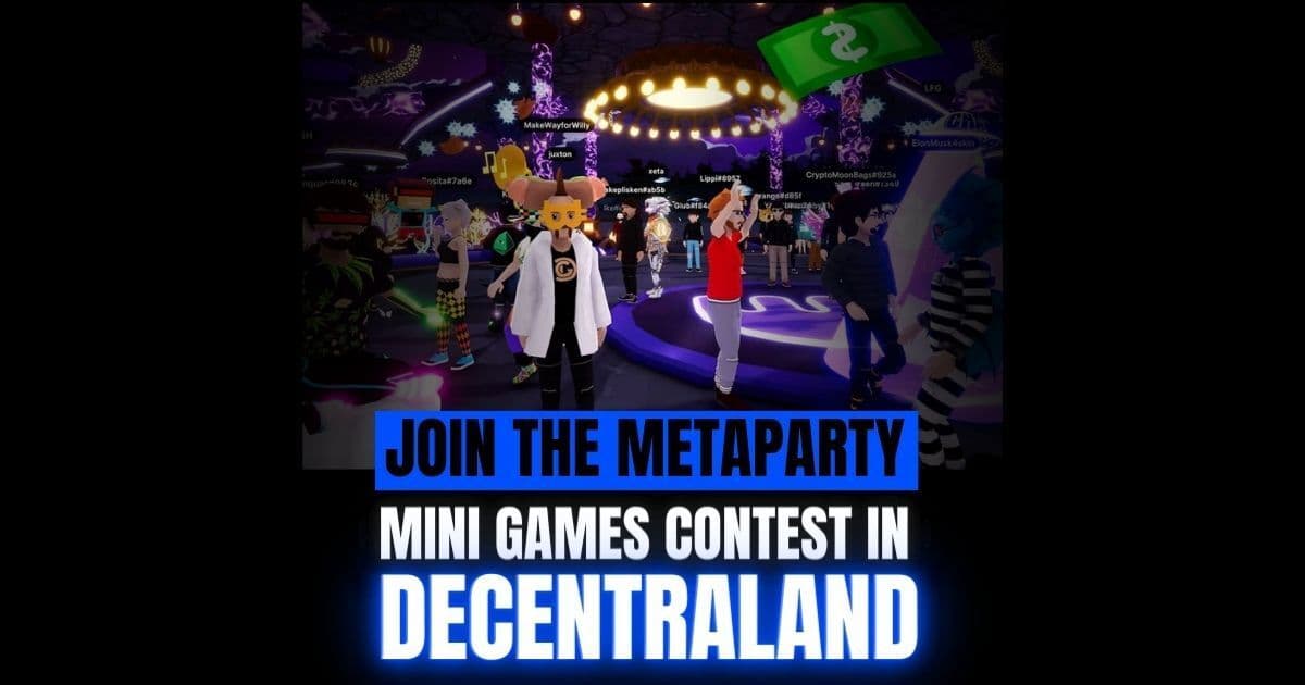 metaparty mini games contest in decentraland