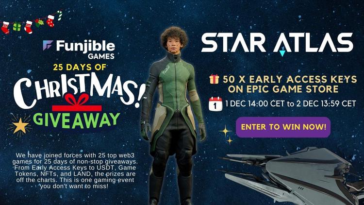 airdrops for Funjible Games X Star Atlas Christmas Advent Calender Giveaway